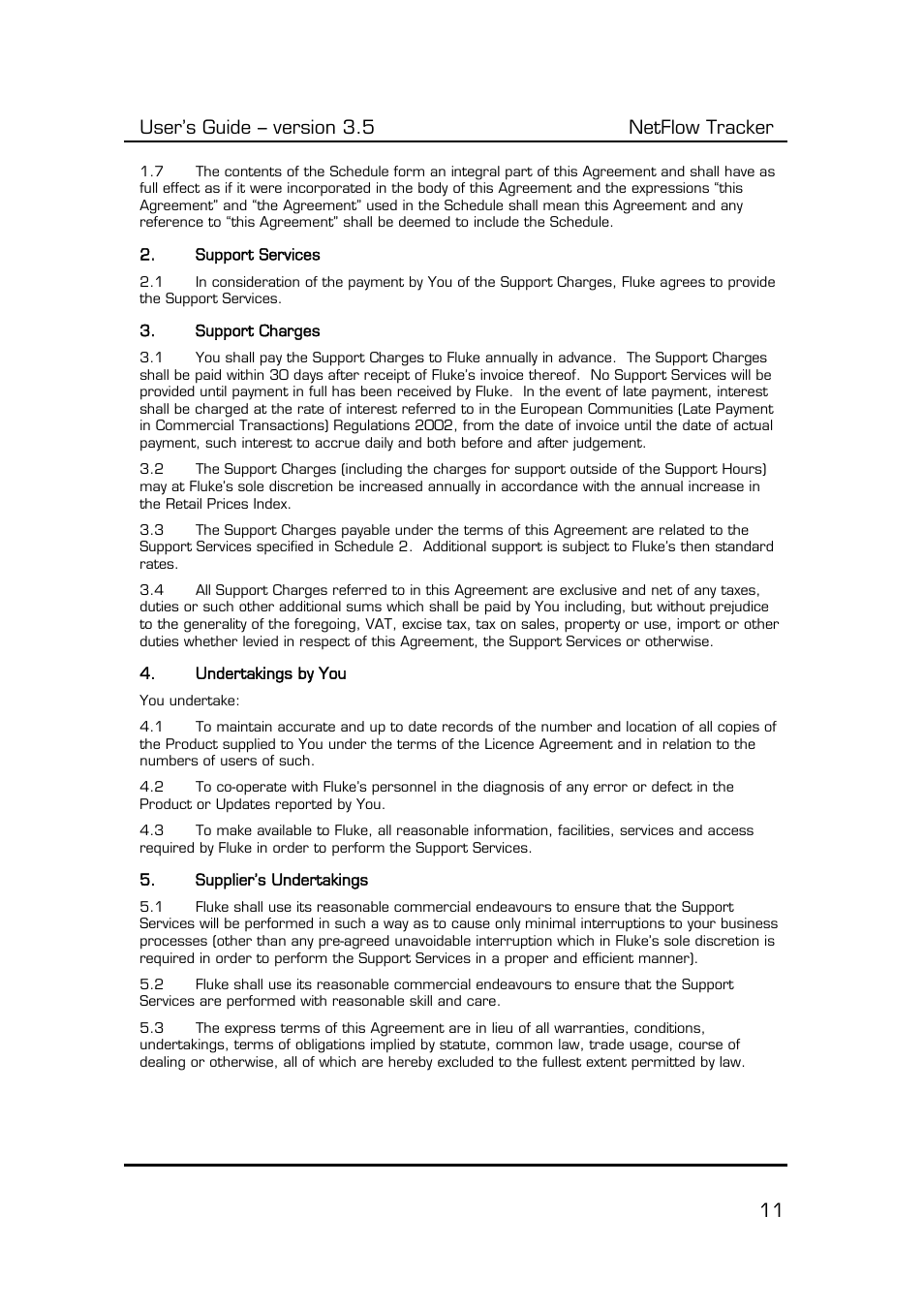 User’s guide – version 3.5 netflow tracker 11 | Fluke Computer Accessories User Manual | Page 11 / 88