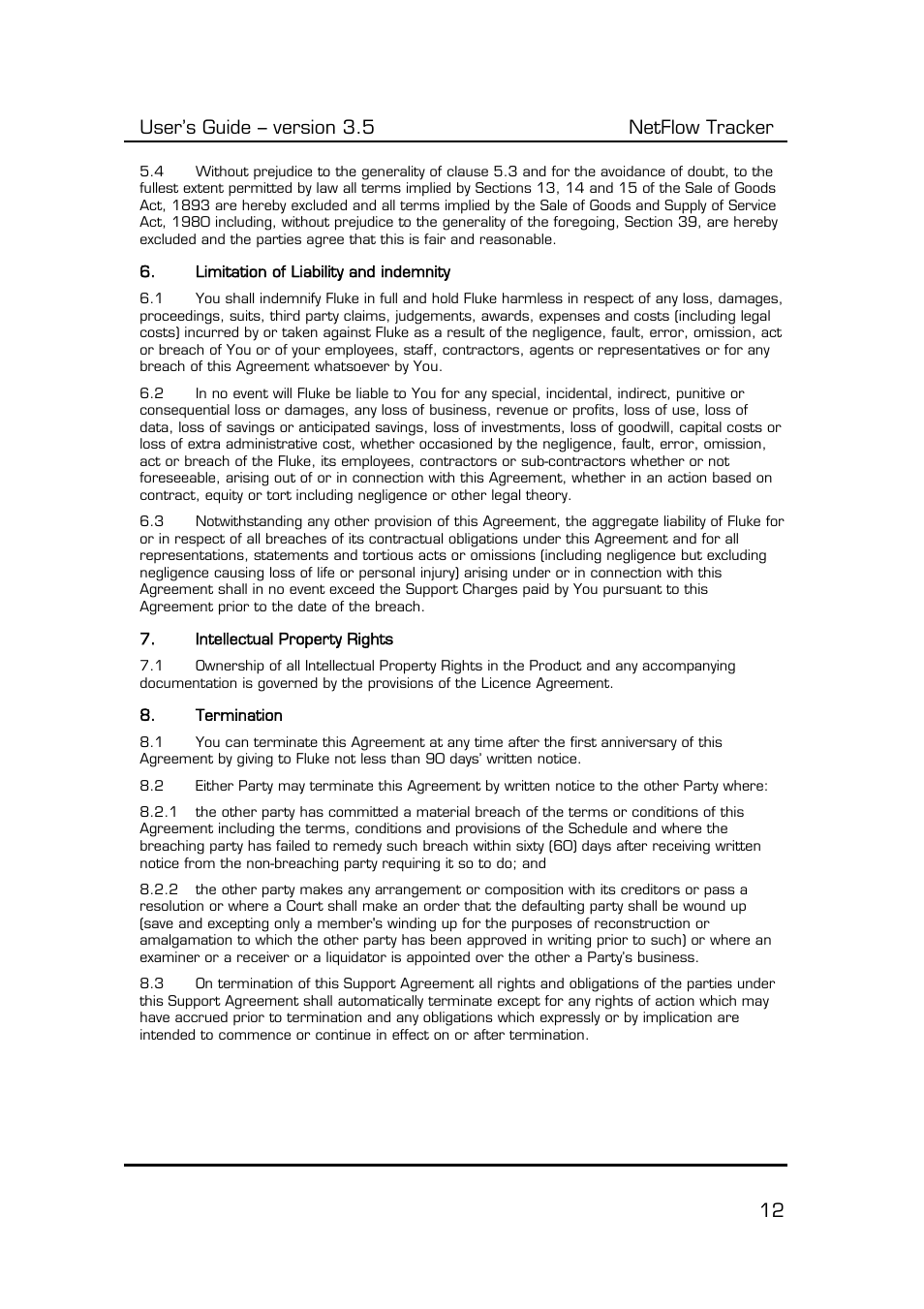 User’s guide – version 3.5 netflow tracker 12 | Fluke Computer Accessories User Manual | Page 12 / 88