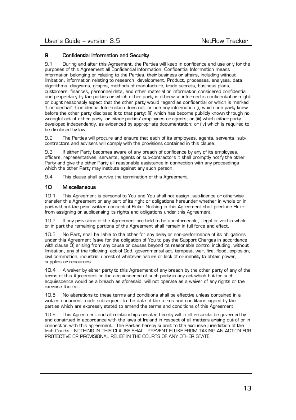 User’s guide – version 3.5 netflow tracker 13 | Fluke Computer Accessories User Manual | Page 13 / 88