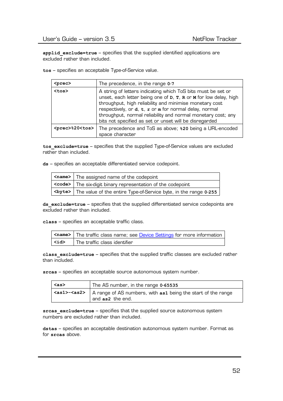 User’s guide – version 3.5 netflow tracker 52 | Fluke Computer Accessories User Manual | Page 52 / 88