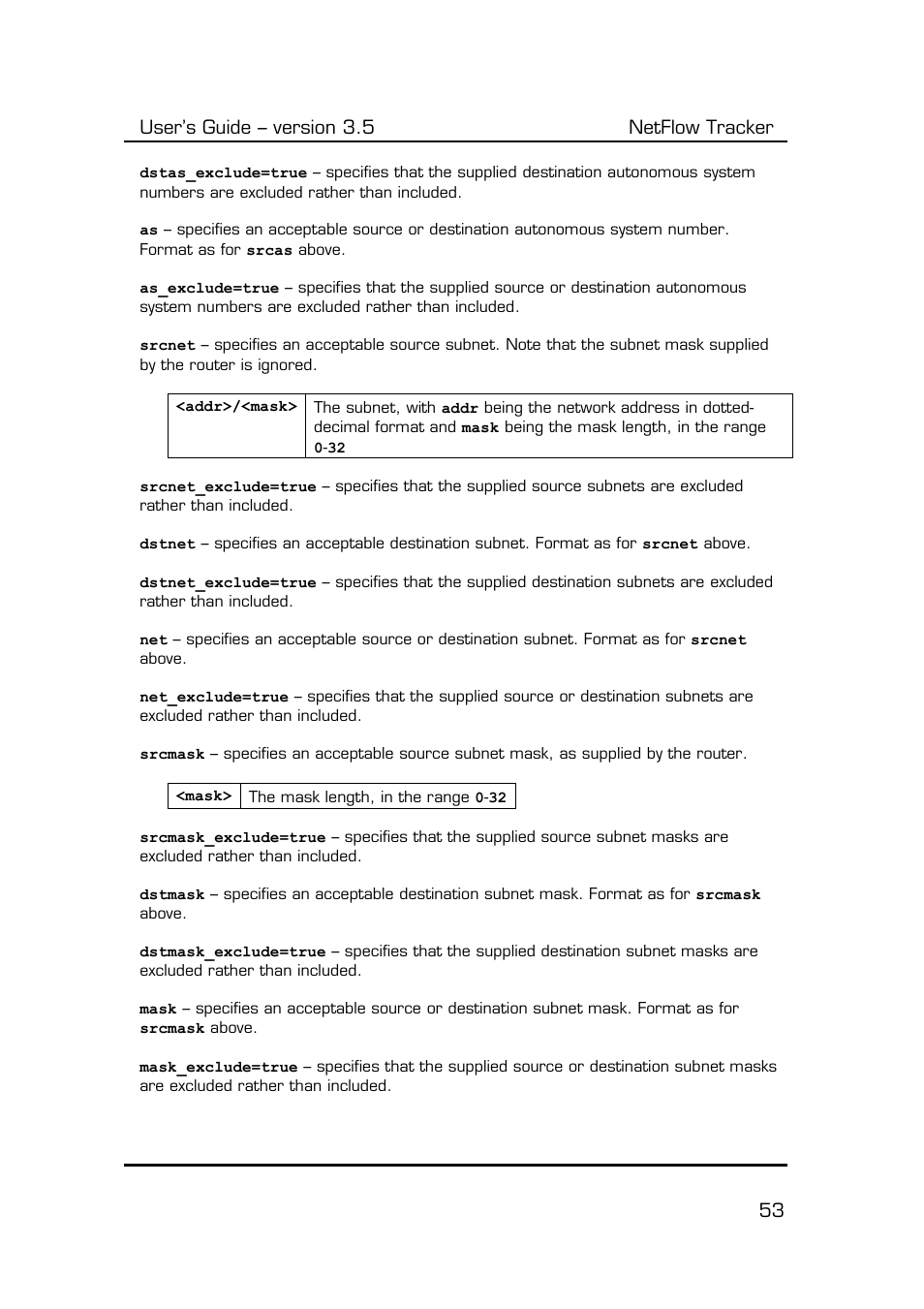 User’s guide – version 3.5 netflow tracker 53 | Fluke Computer Accessories User Manual | Page 53 / 88