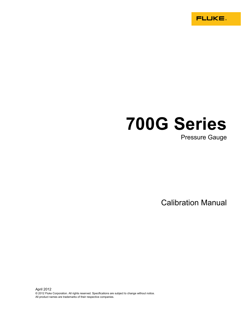 Fluke 700G User Manual | 26 pages