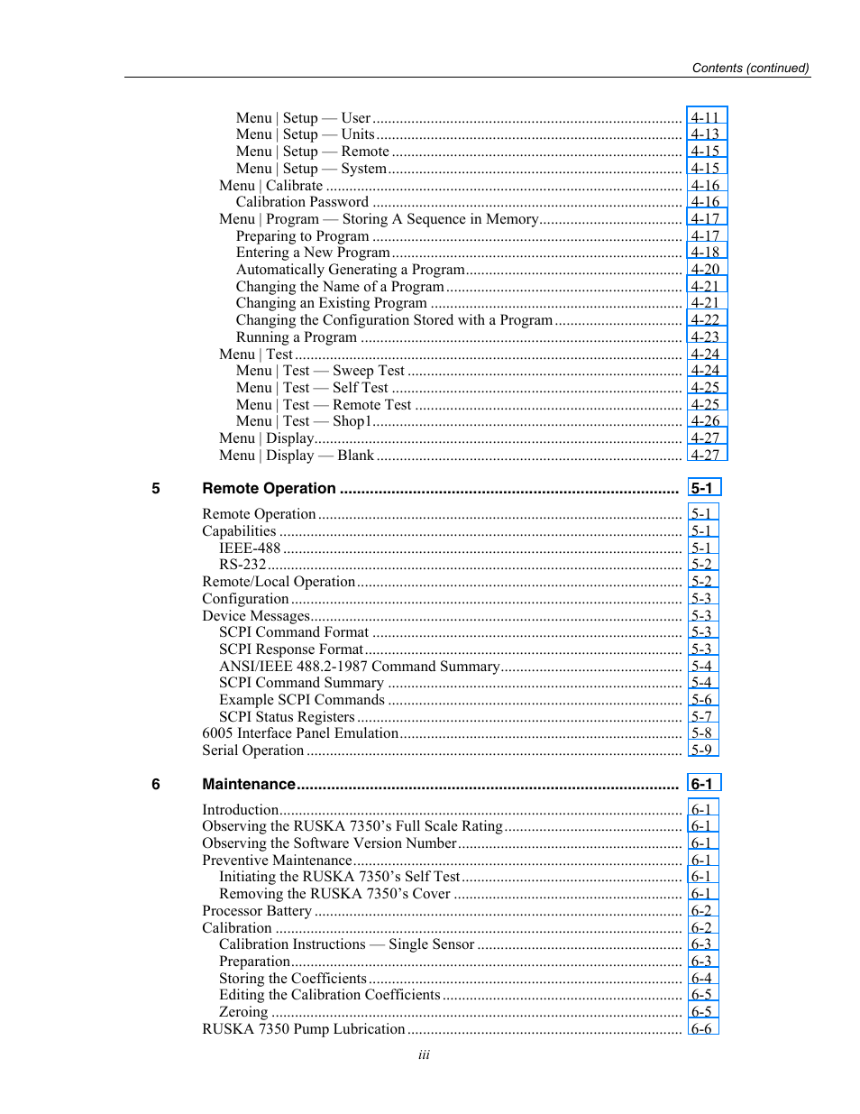 Fluke RUSKA 7350 User Manual | Page 5 / 78
