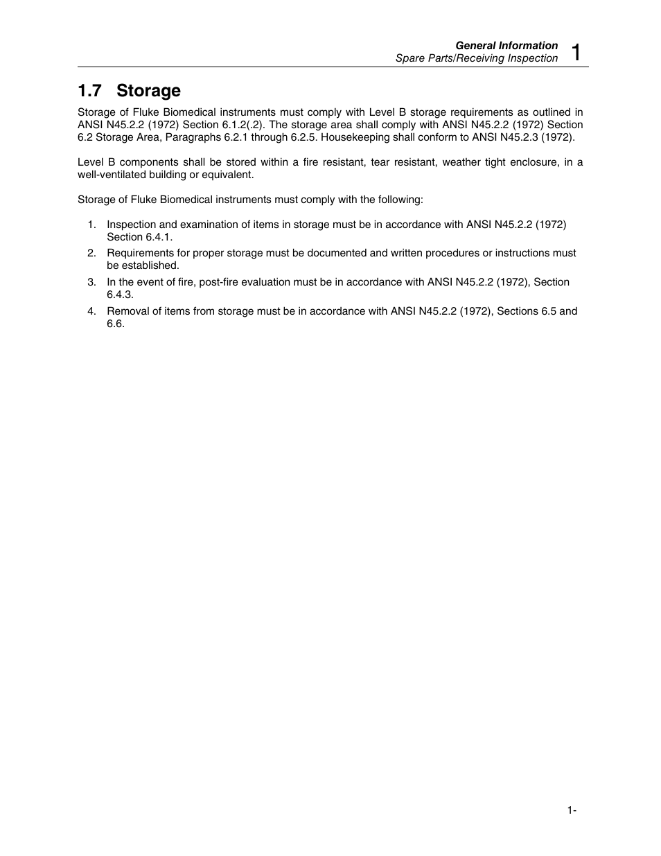 7 storage | Fluke 943-227-15 User Manual | Page 11 / 45