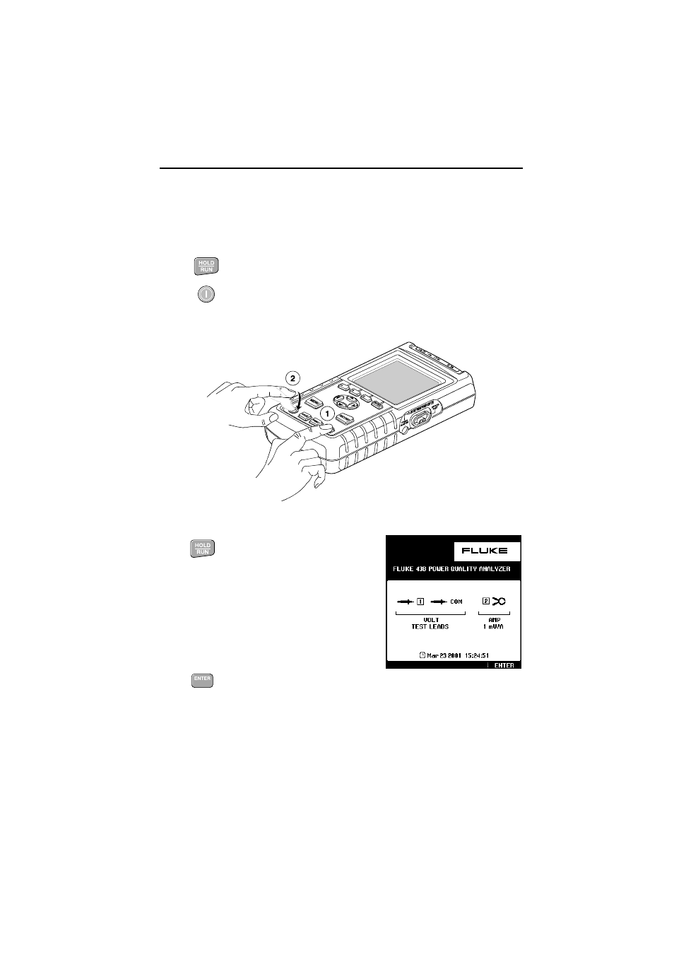 Resetting the fluke 43b | Fluke 43B User Manual | Page 29 / 53