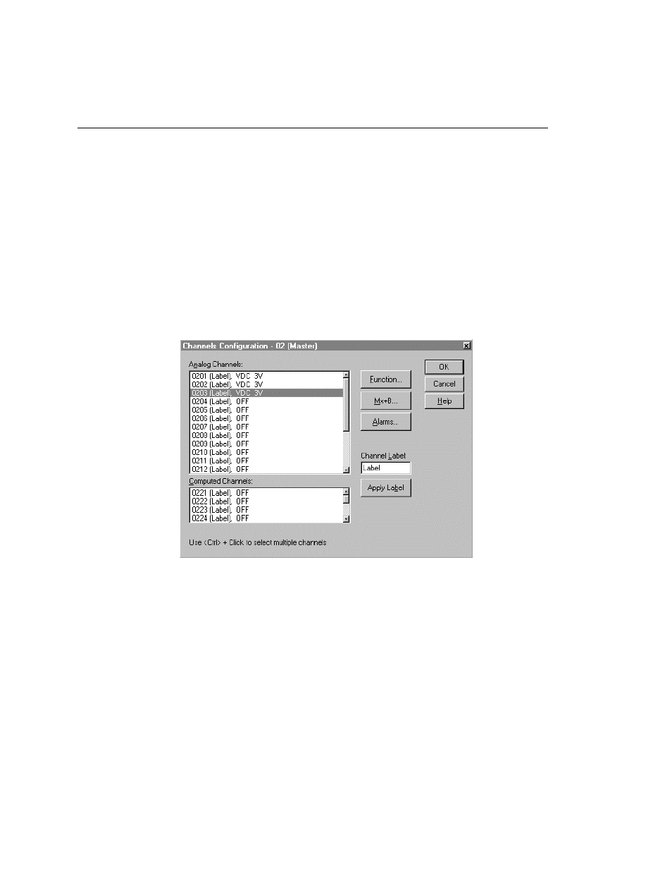 Configuring channels, The channels configuration dialog box, Configuring channels 3-23 | Fluke NetDAQ 2645A User Manual | Page 112 / 353