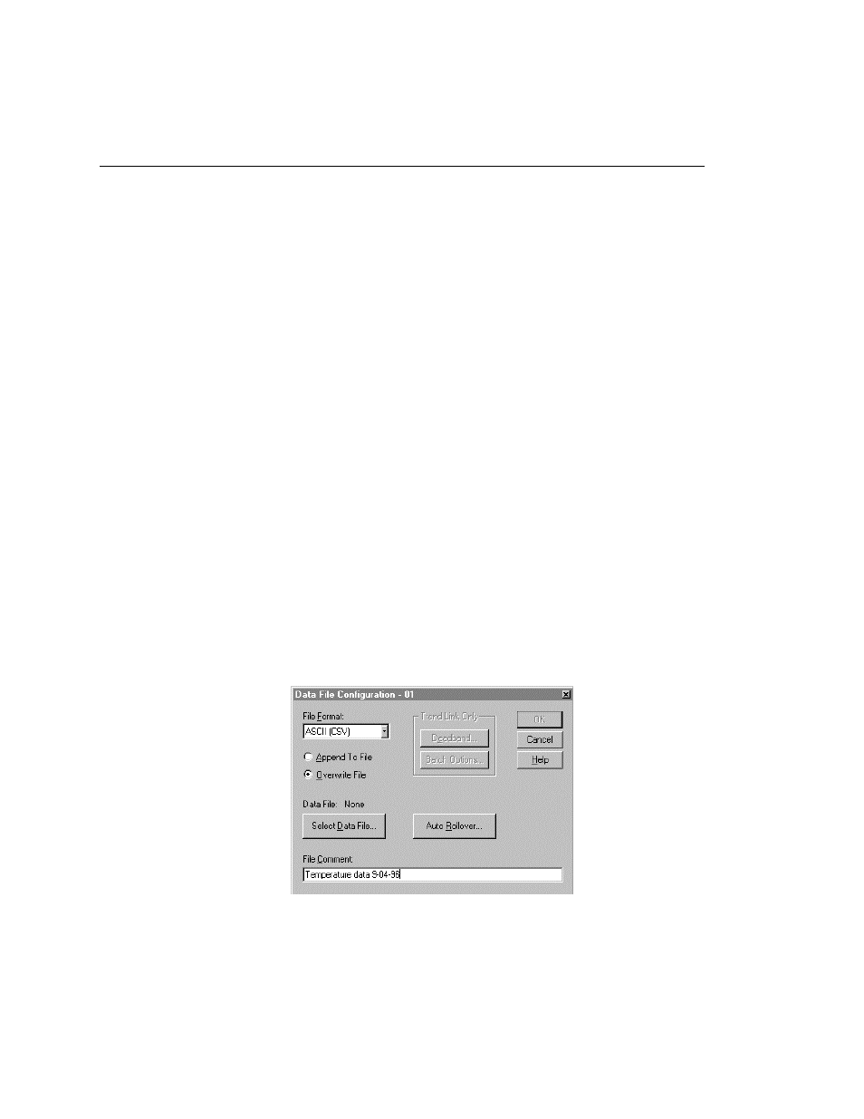 Configuring a data file | Fluke NetDAQ 2645A User Manual | Page 138 / 353