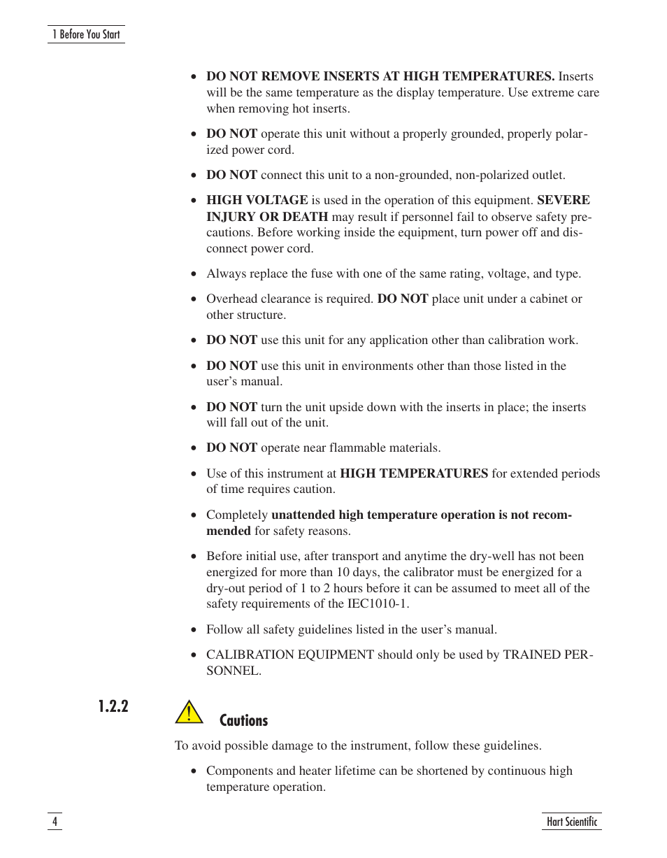 2 cautions 4, 2 cautions | Fluke 9107 User Manual | Page 11 / 65