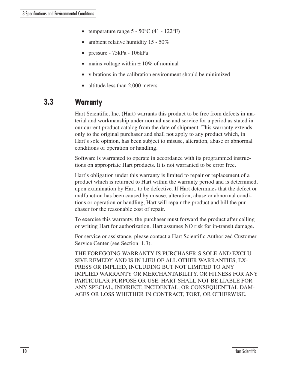 3 warranty 10, Warranty, 3 warranty | Fluke 9107 User Manual | Page 16 / 65