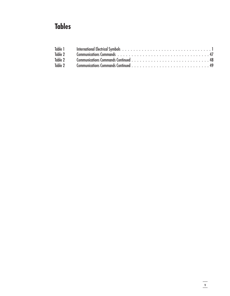 Tables | Fluke 9107 User Manual | Page 7 / 65