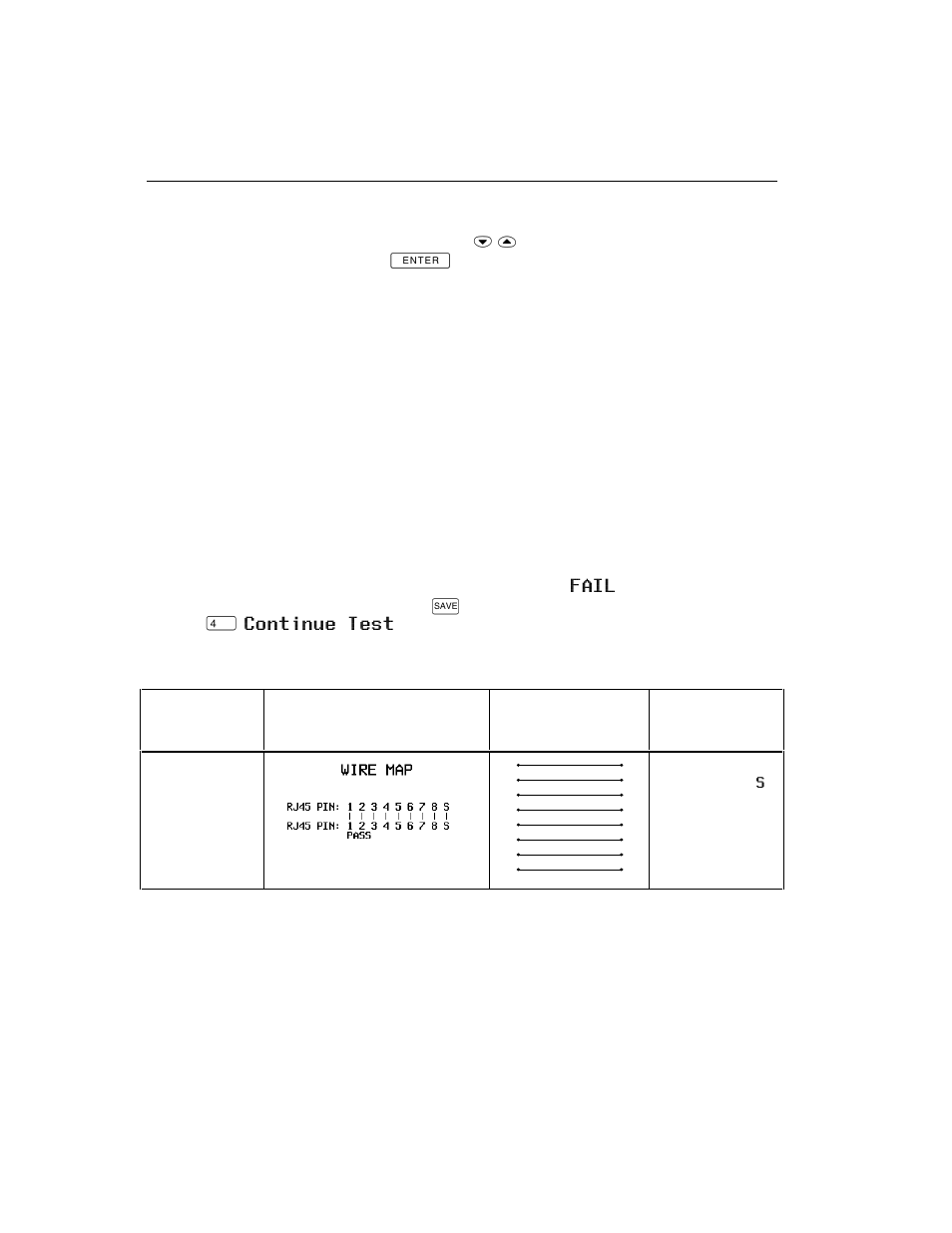 Autotest results for twisted pair cable, Wire map test | Fluke DSP-2000 User Manual | Page 54 / 196