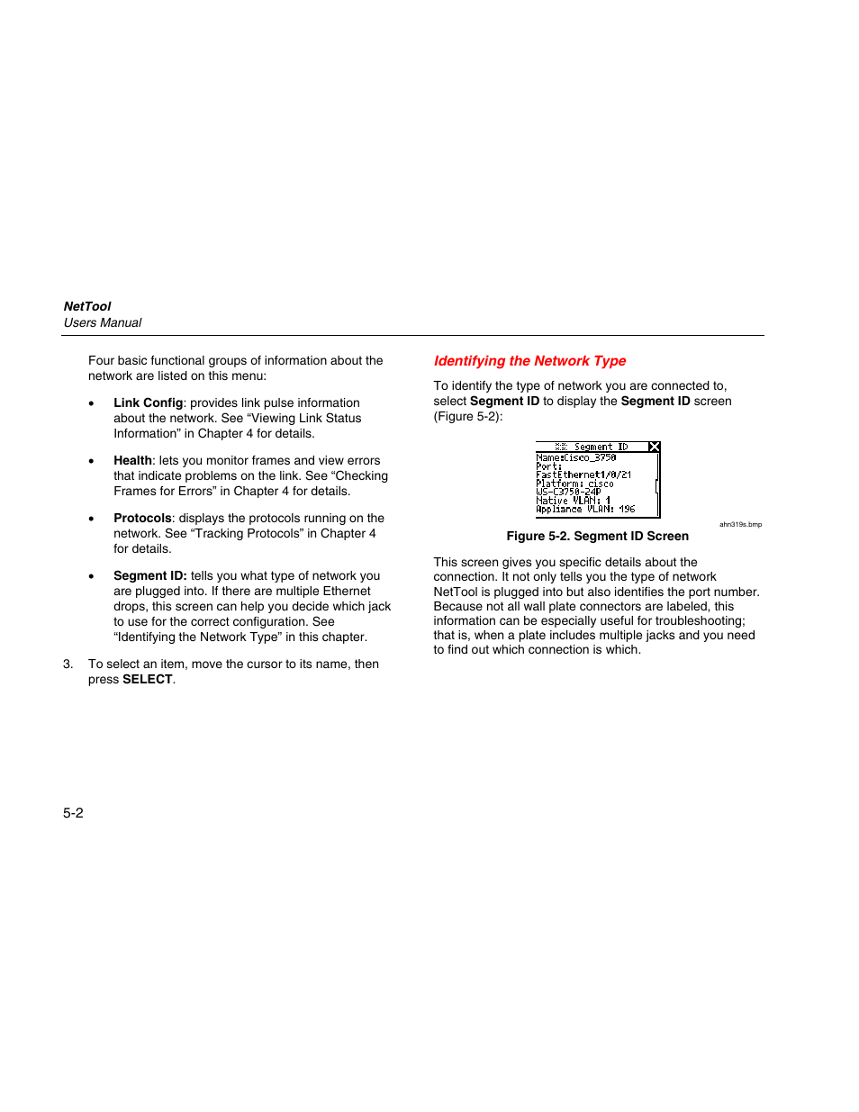 Identifying the network type | Fluke Network Tester User Manual | Page 48 / 102