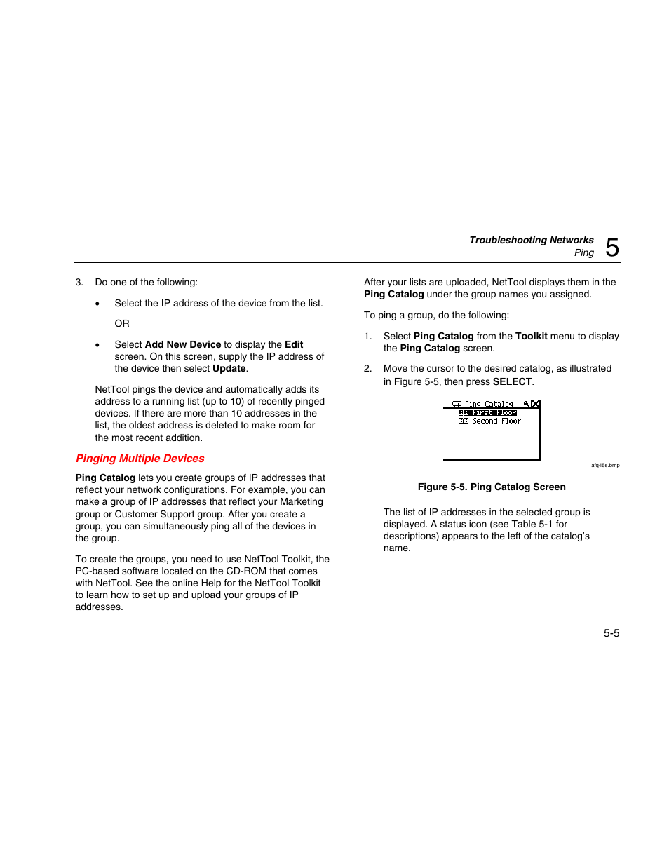 Pinging multiple devices | Fluke Network Tester User Manual | Page 51 / 102