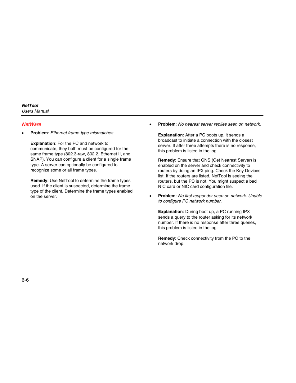 Netware | Fluke Network Tester User Manual | Page 58 / 102