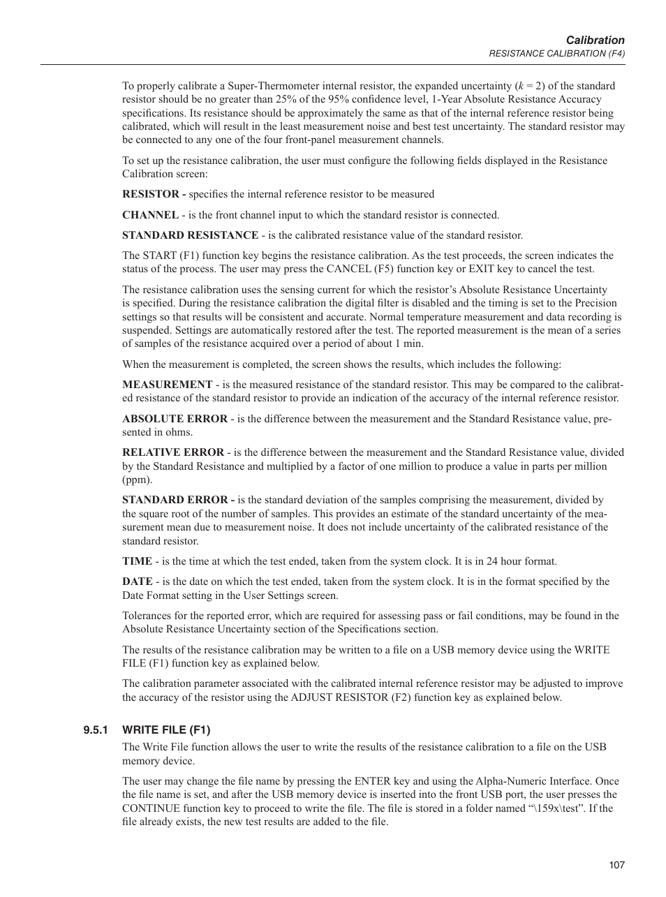 1 write file (f1) | Fluke 1595A User Manual | Page 117 / 130