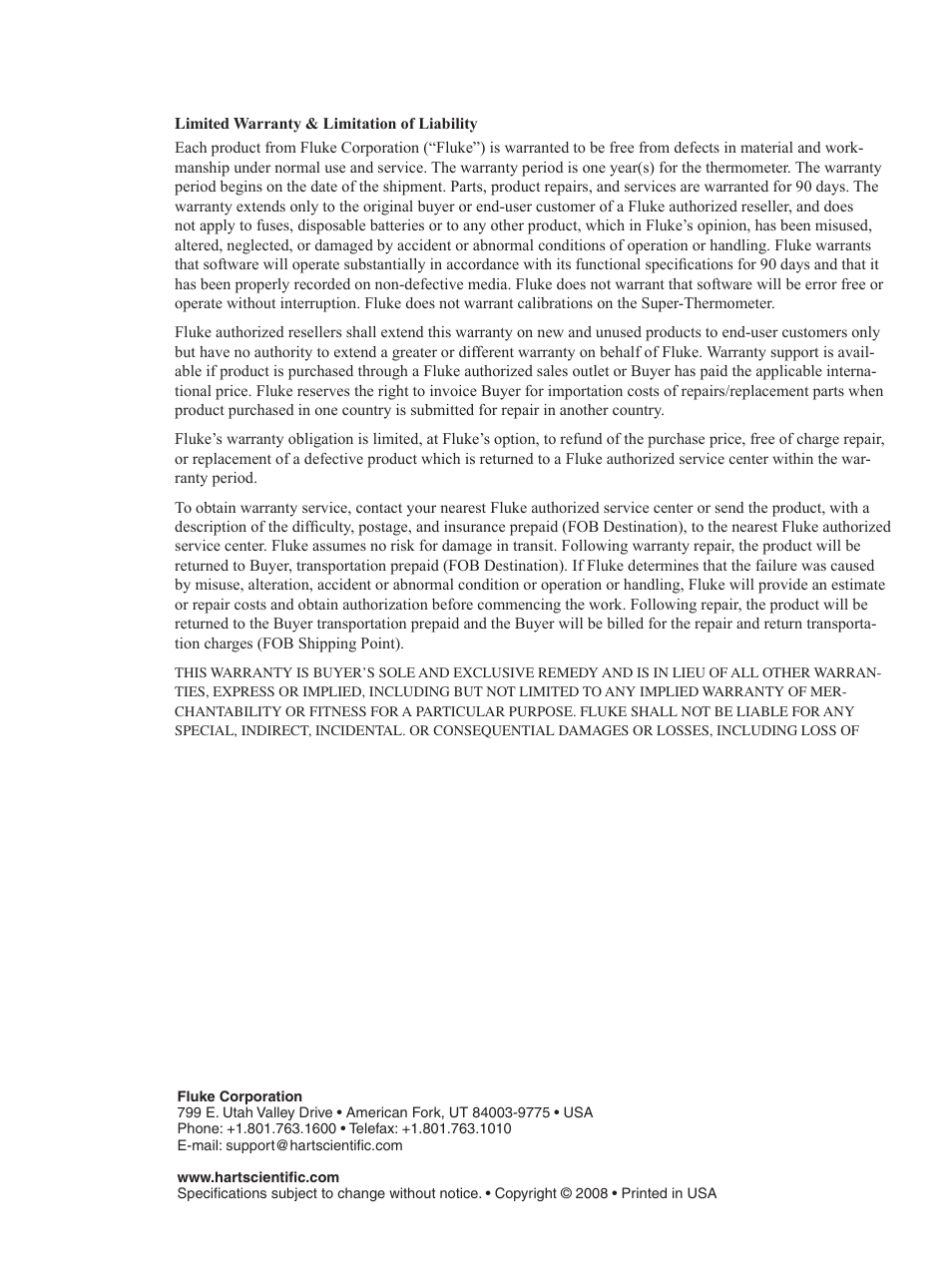 Fluke 1595A User Manual | Page 2 / 130