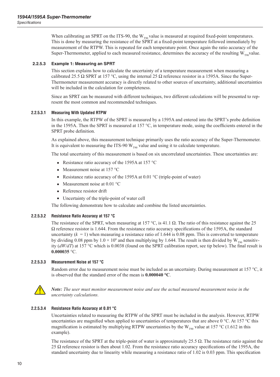 3 example 1: measuring an sprt, Example 1: measuring an sprt | Fluke 1595A User Manual | Page 20 / 130