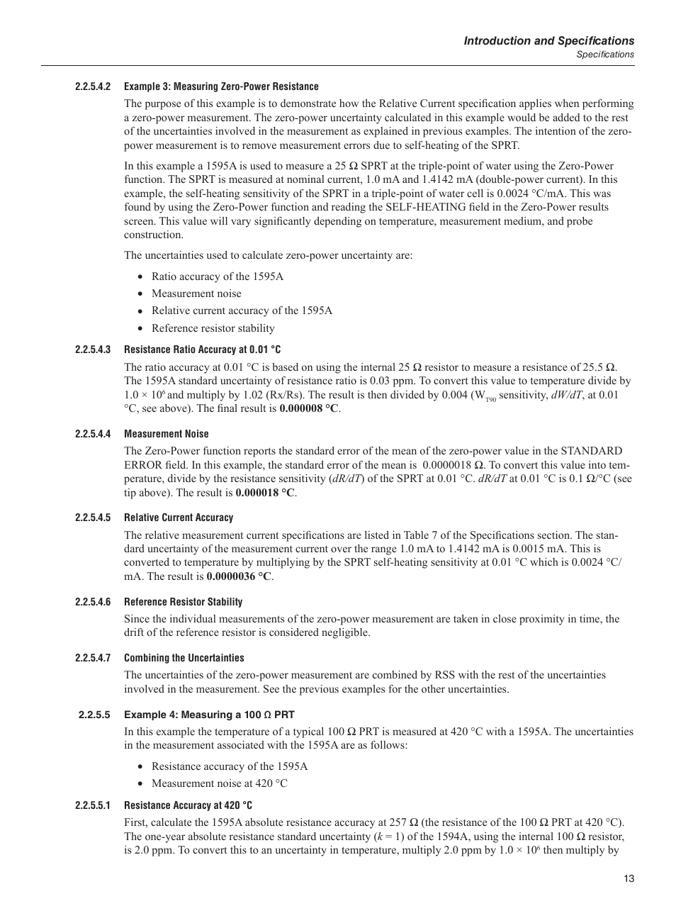 5 example 4: measuring a 100 ω prt, Example 4: measuring a 100 ω prt | Fluke 1595A User Manual | Page 23 / 130