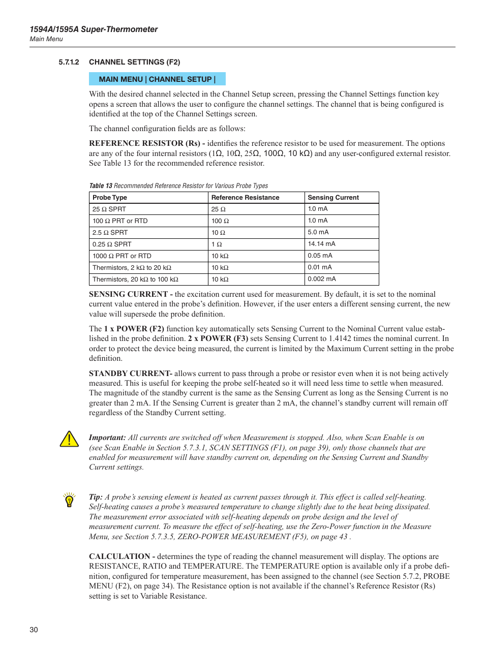 2 channel settings (f2), Channel settings (f2) | Fluke 1595A User Manual | Page 40 / 130