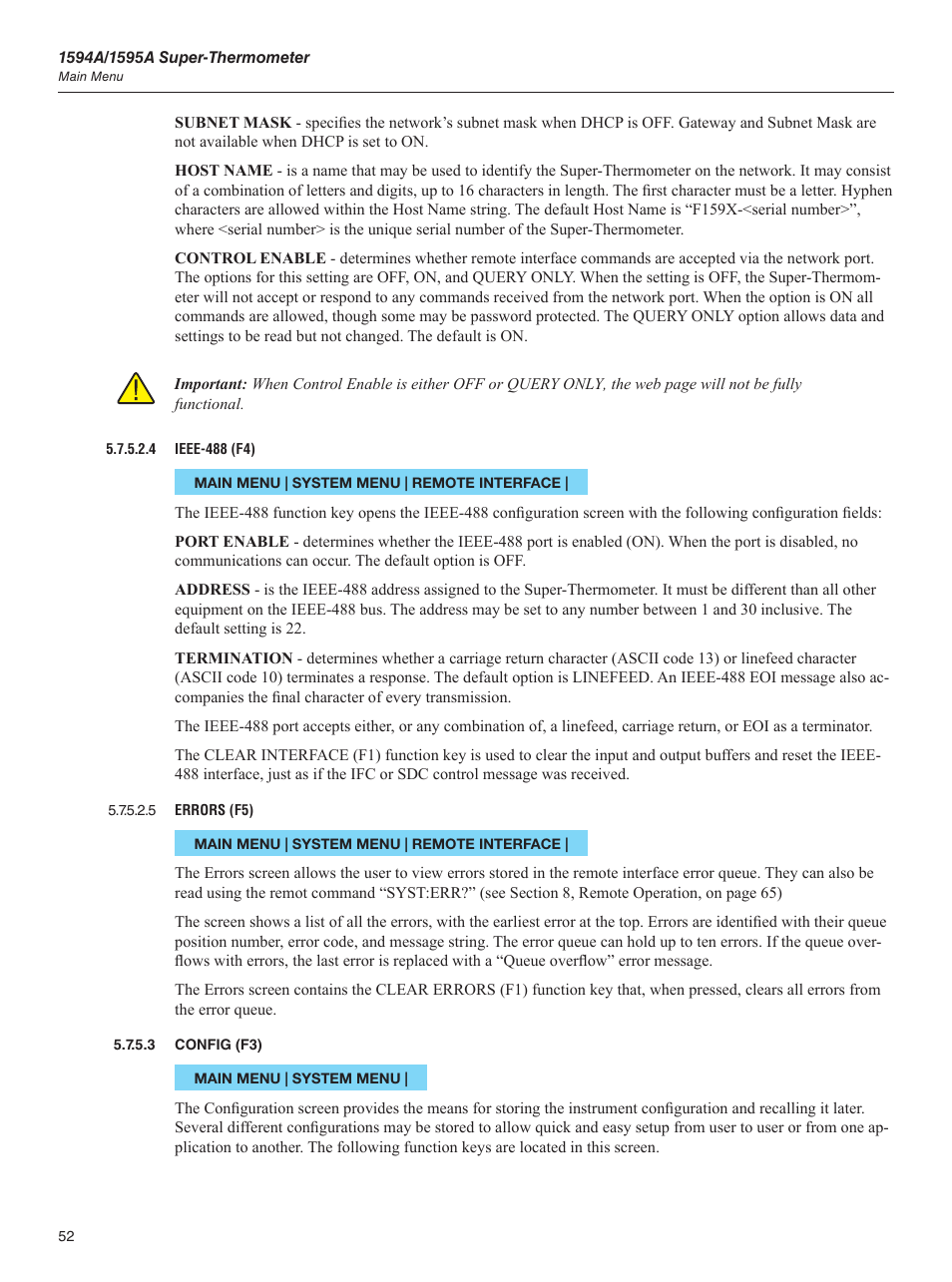 3 config (f3), Config (f3) | Fluke 1595A User Manual | Page 62 / 130