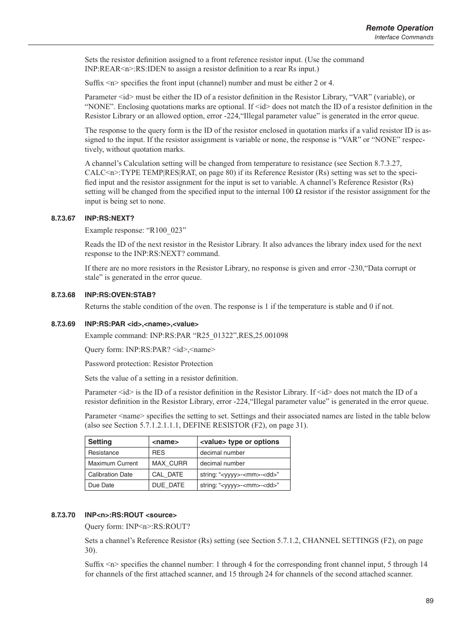 67 inp:rs:next, 68 inp:rs:oven:stab, 69 inp:rs:par <id>,<name>,<value | 70 inp<n>:rs:rout <source, Inp:rs:par <id>,<name>,<value, Inp<n>:rs:rout <source | Fluke 1595A User Manual | Page 99 / 130