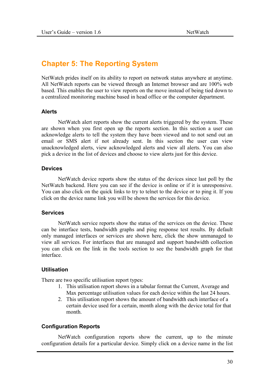 Chapter 5: the reporting system | Fluke Network Router User Manual | Page 30 / 49