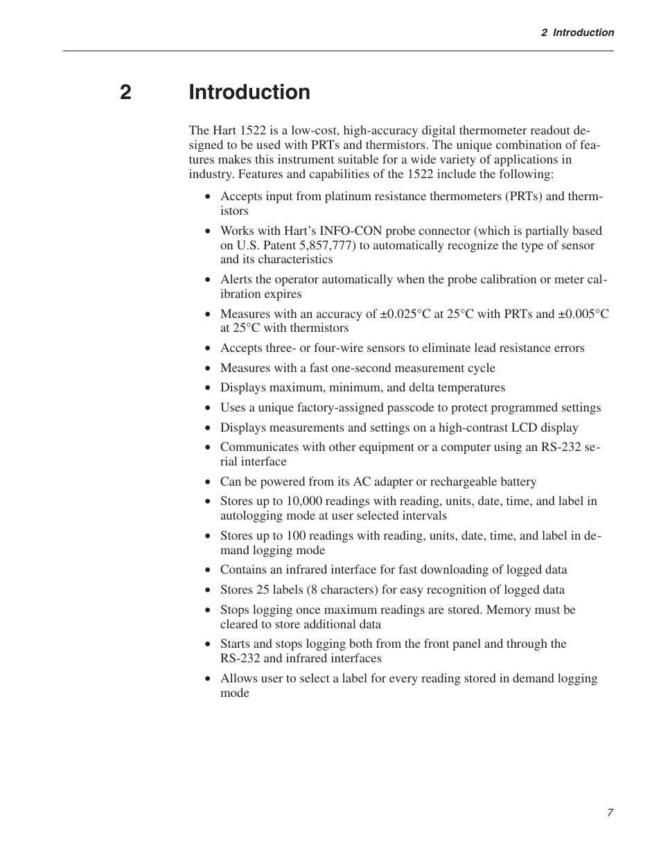 2 introduction 7, Introduction, 2introduction | Fluke 1522 User Manual | Page 12 / 60