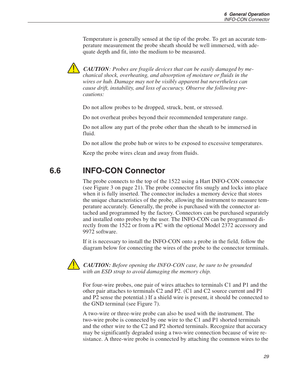6 info-con connector 29, Info-con connector, 6 info-con connector | Fluke 1522 User Manual | Page 30 / 60
