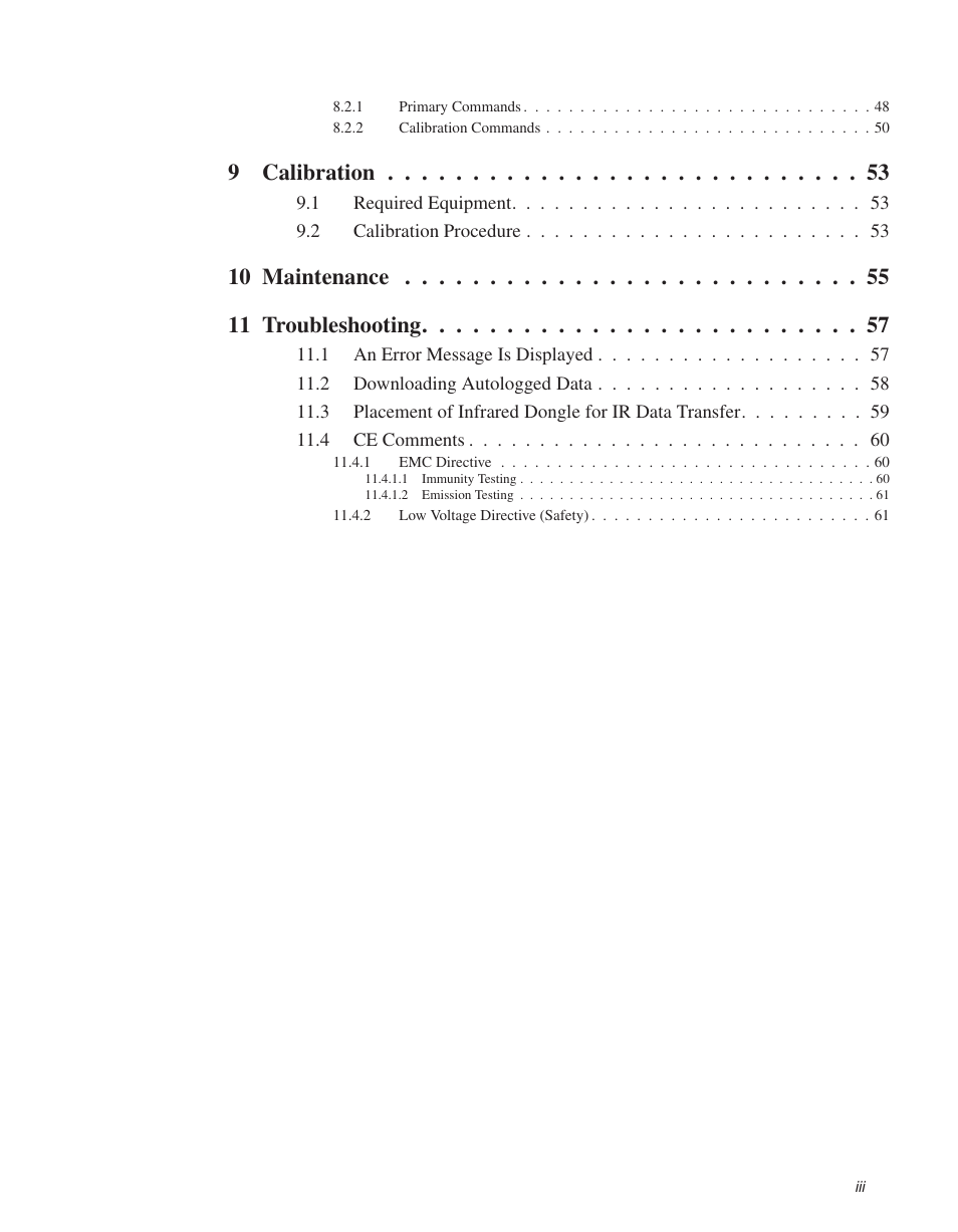 9calibration, 10 maintenance 11 troubleshooting | Fluke 1522 User Manual | Page 5 / 60