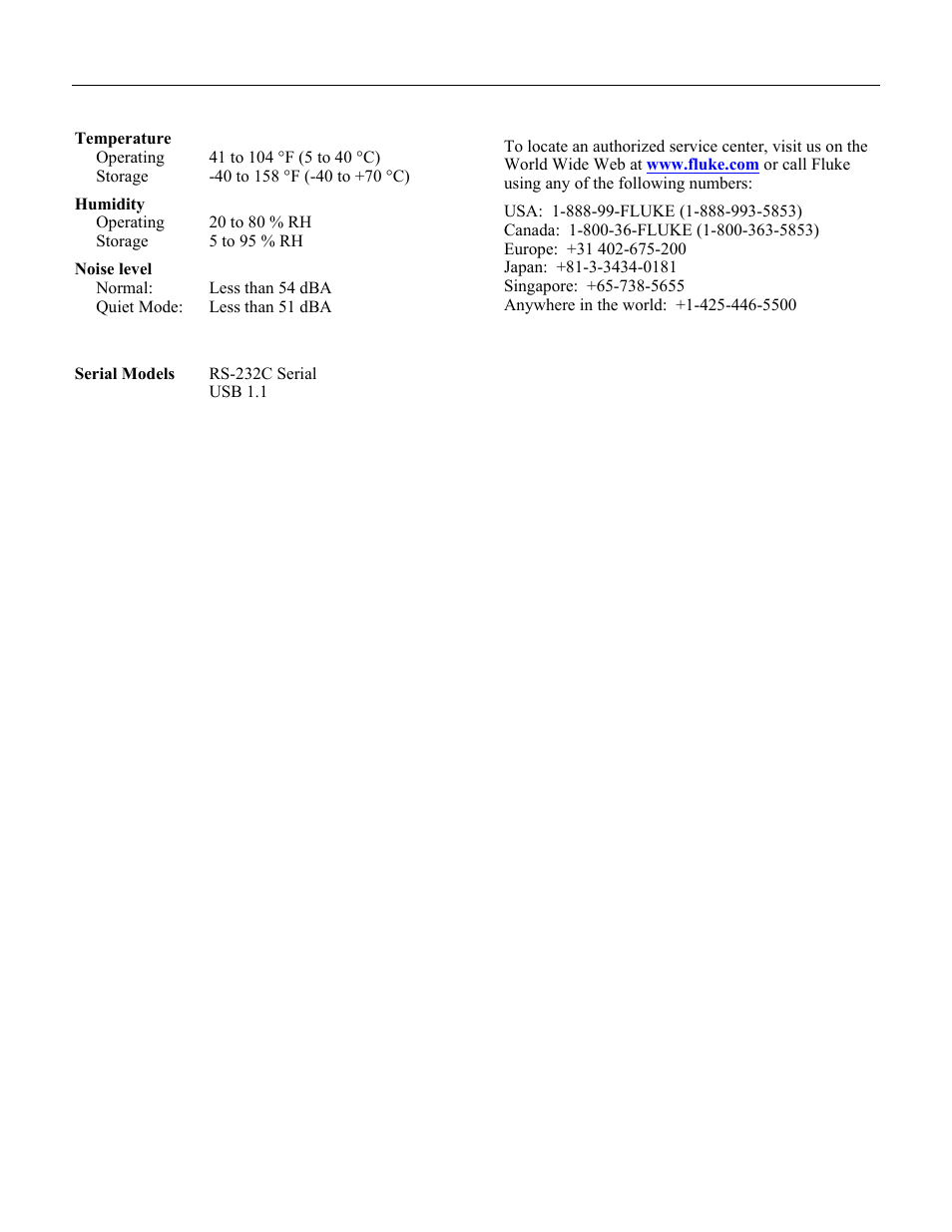Contacting fluke | Fluke 2635A-PRINT 120 User Manual | Page 4 / 4