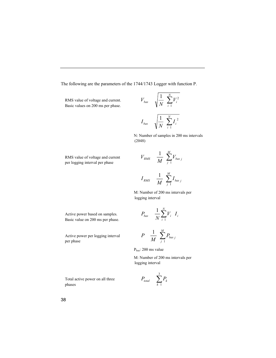 Logger parameters with function p | Fluke 1744 User Manual | Page 47 / 73