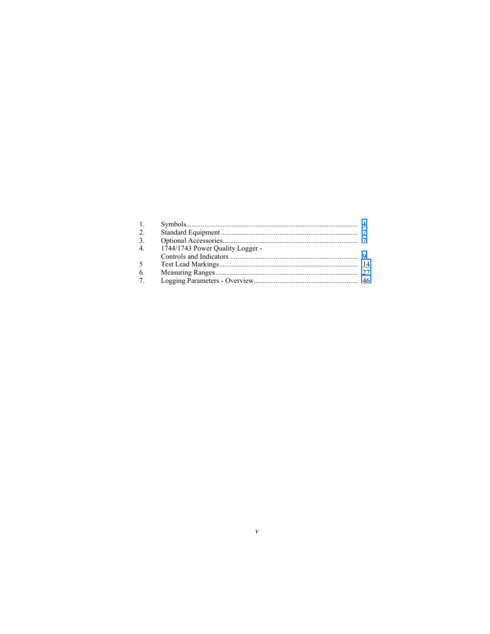 List of tables | Fluke 1744 User Manual | Page 6 / 73