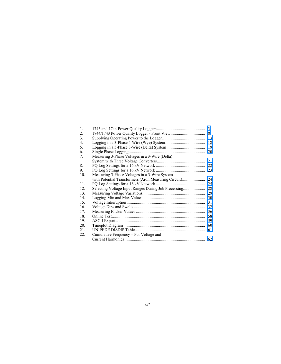 List of figures | Fluke 1744 User Manual | Page 8 / 73