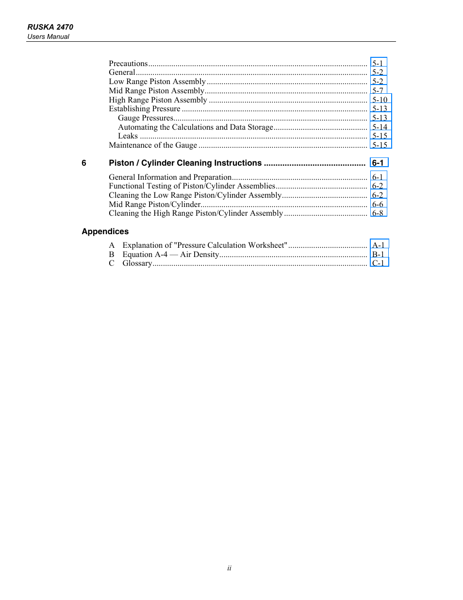 Fluke RUSKA 2470 User Manual | Page 4 / 78