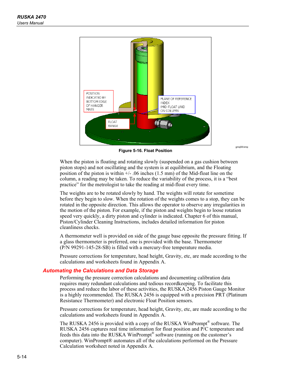 Automating the calculations and data storage | Fluke RUSKA 2470 User Manual | Page 44 / 78