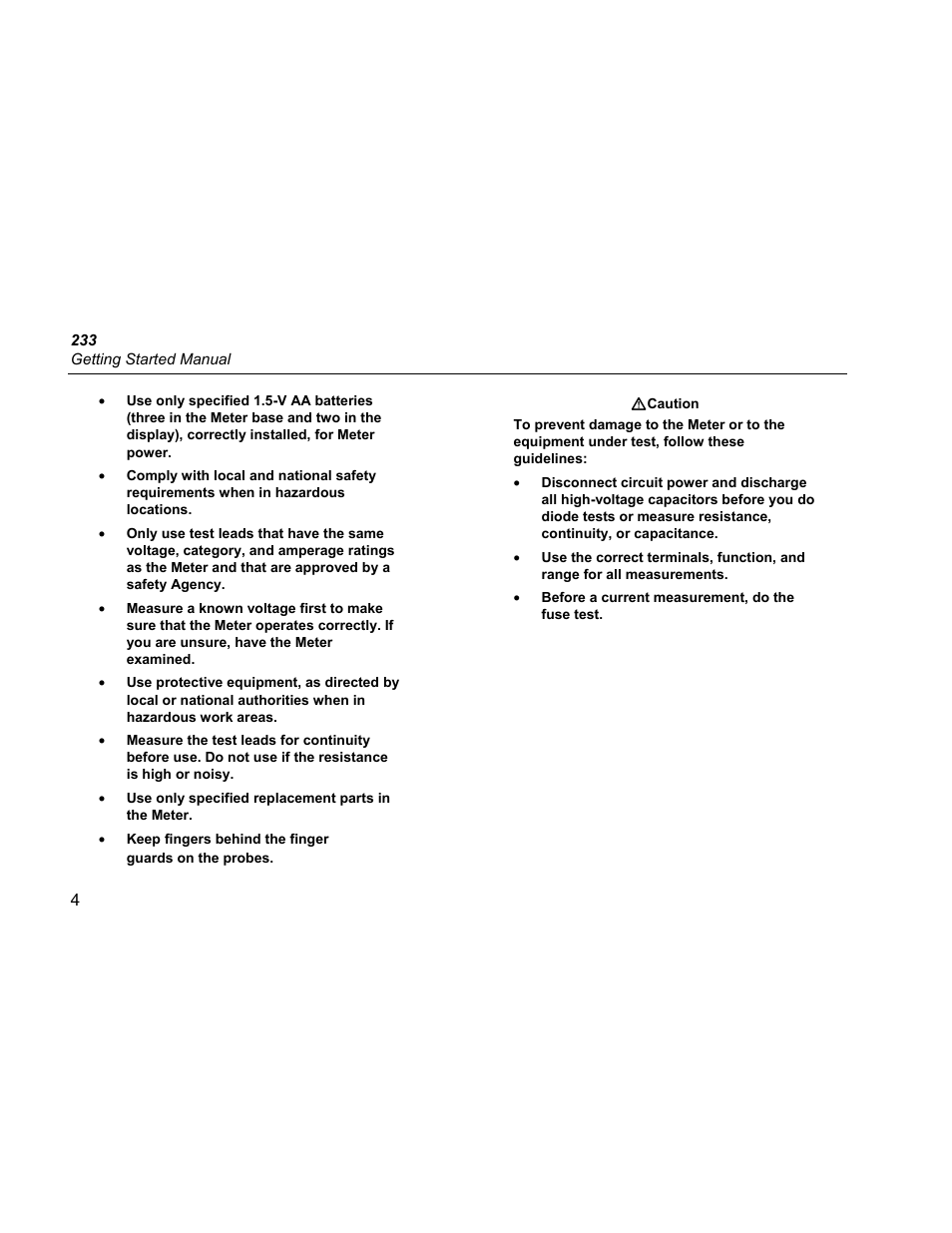 Fluke 233 User Manual | Page 6 / 16