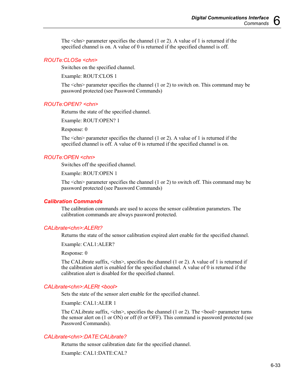 Calibration commands | Fluke 5020A User Manual | Page 103 / 142