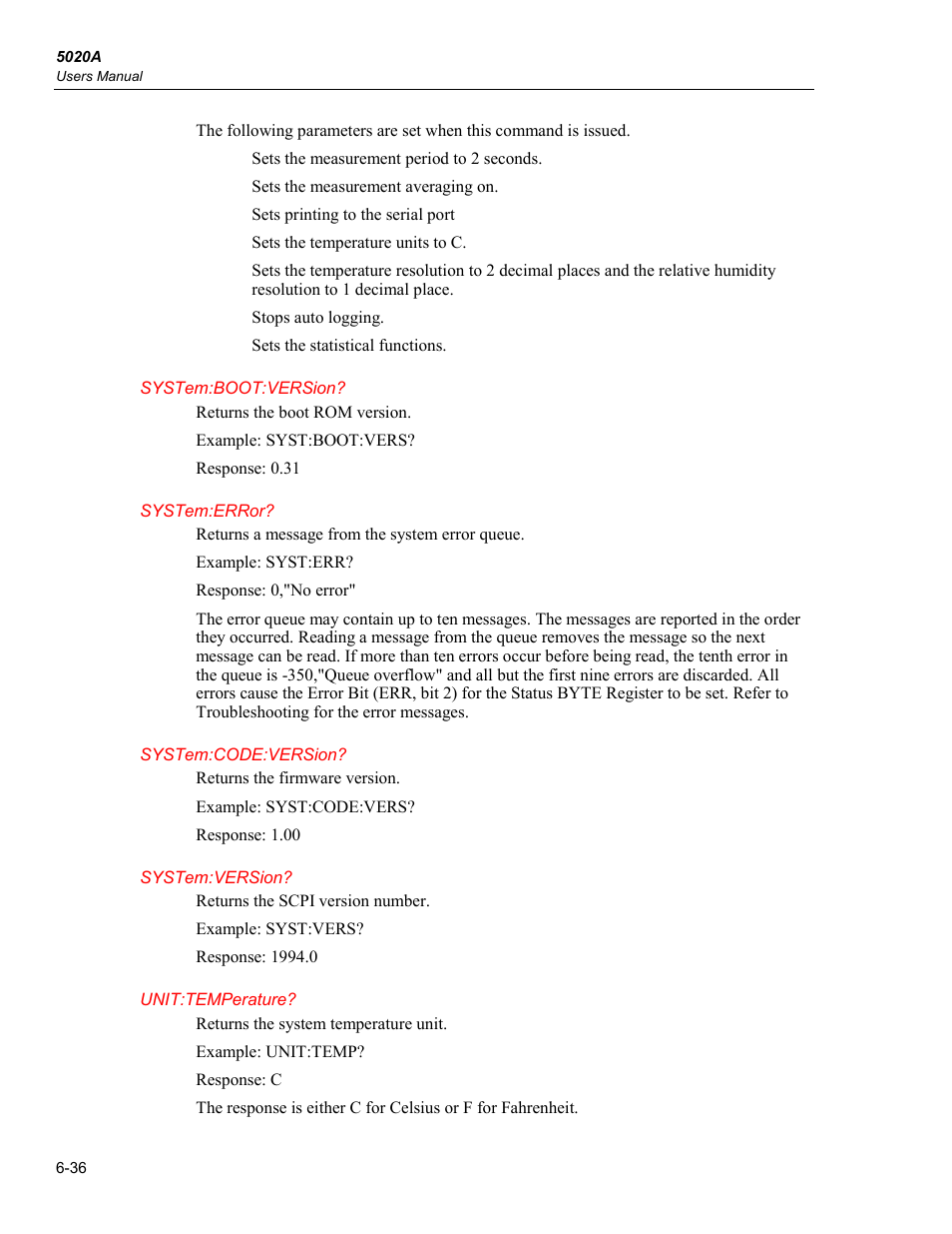 Fluke 5020A User Manual | Page 106 / 142