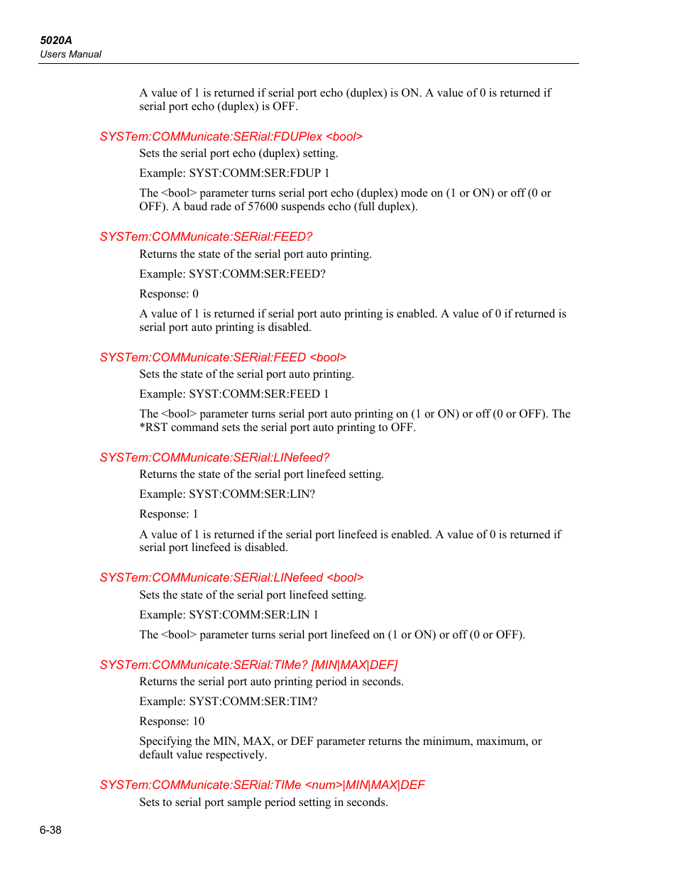 Fluke 5020A User Manual | Page 108 / 142