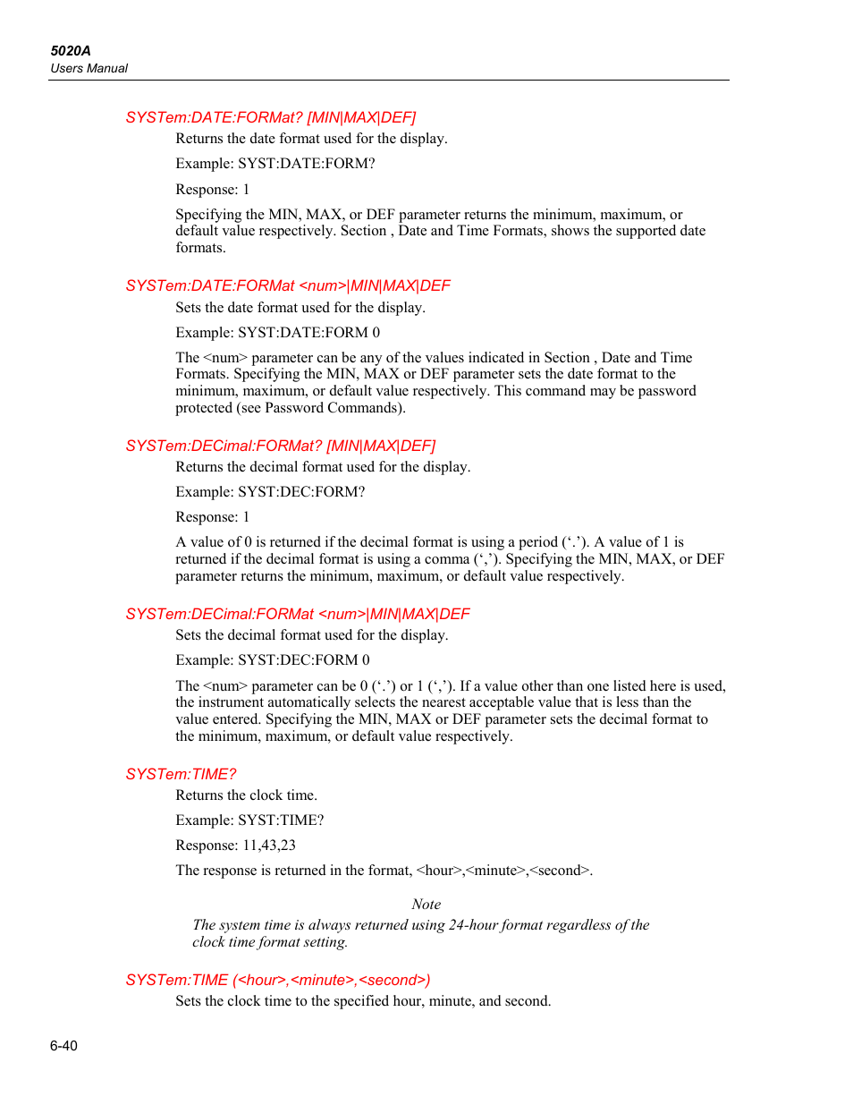 Fluke 5020A User Manual | Page 110 / 142