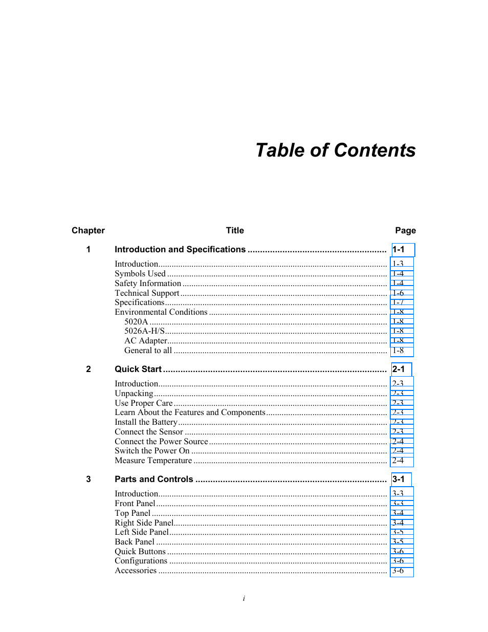 Fluke 5020A User Manual | Page 3 / 142