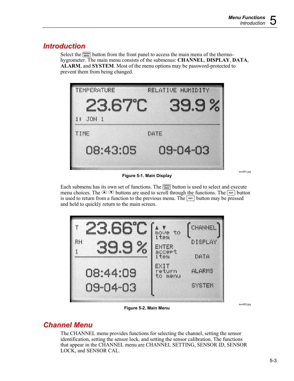 Introduction, Channel menu | Fluke 5020A User Manual | Page 39 / 142