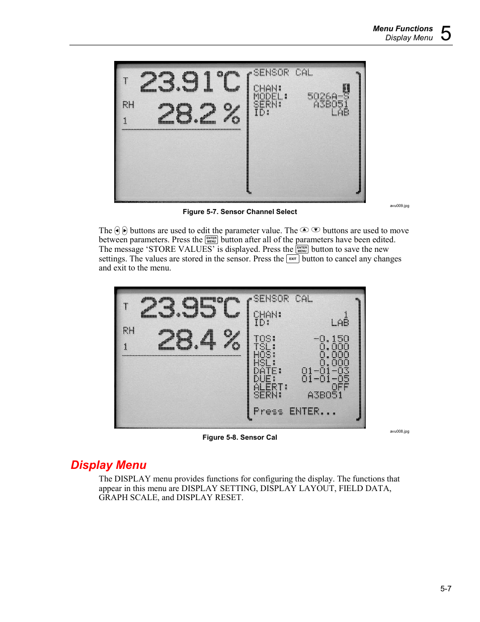 Display menu | Fluke 5020A User Manual | Page 43 / 142