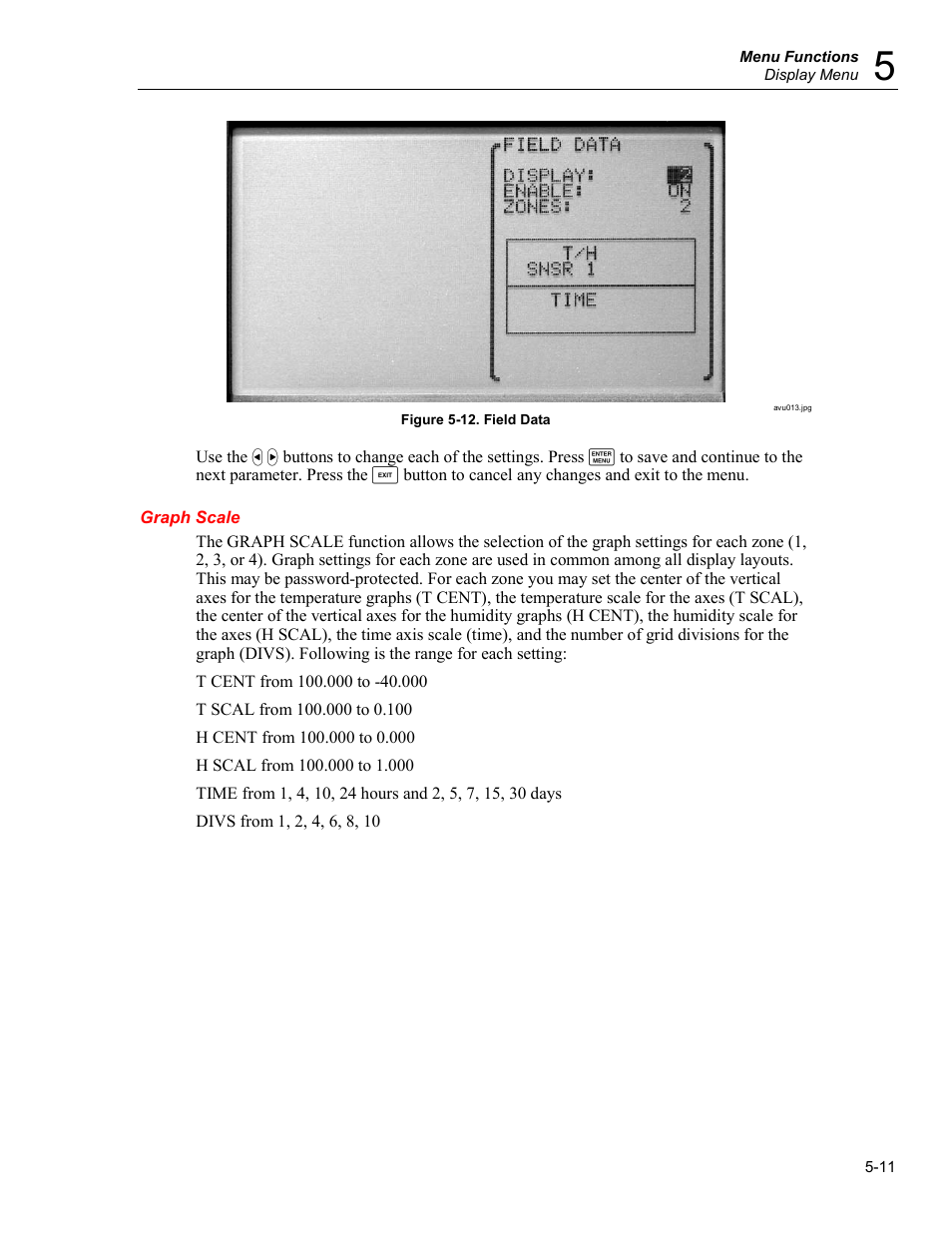 Graph scale | Fluke 5020A User Manual | Page 47 / 142