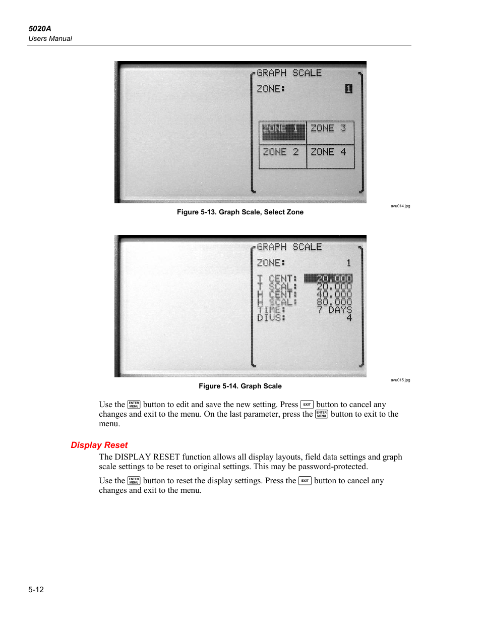 Display reset | Fluke 5020A User Manual | Page 48 / 142