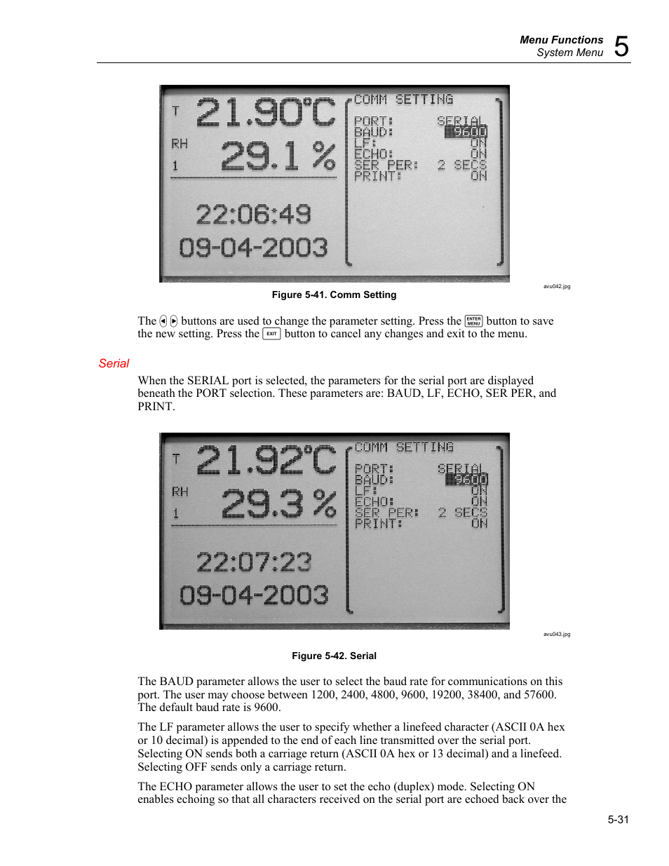 Serial | Fluke 5020A User Manual | Page 67 / 142