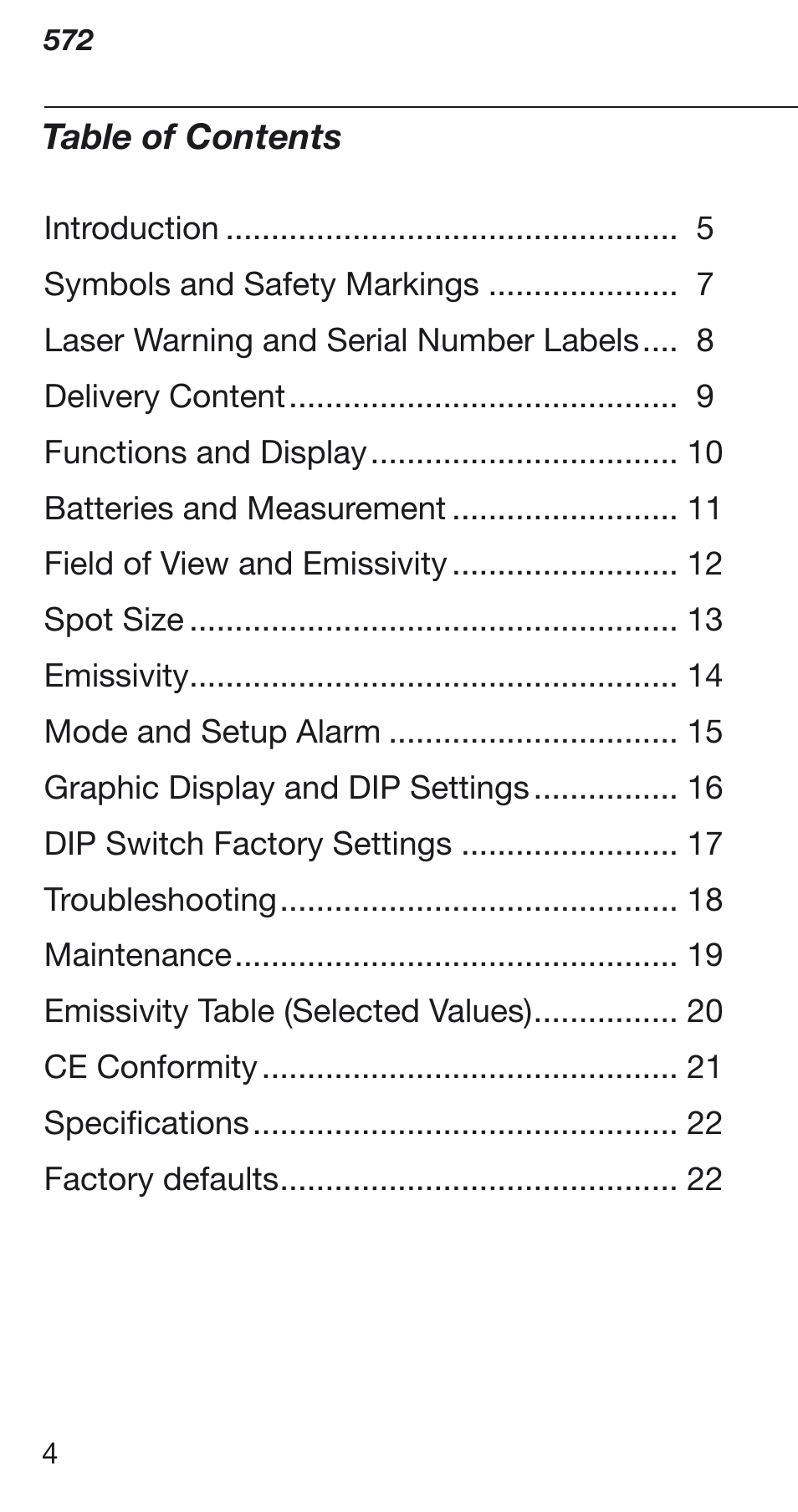 Fluke 572 User Manual | Page 4 / 22
