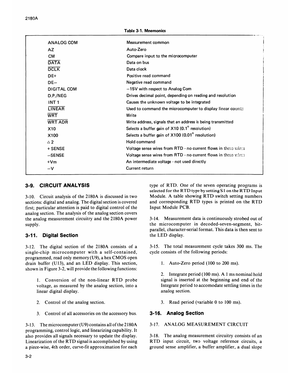 9. circuit analysis, 11. digital section, 16. analog section | Circuit analysis -2, Digital section -2, Analog section -2 | Fluke 2180A User Manual | Page 26 / 116