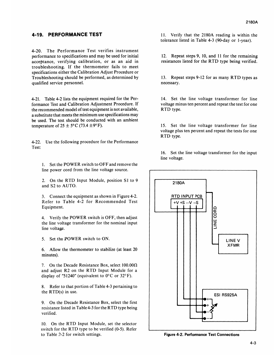 19. performance test | Fluke 2180A User Manual | Page 33 / 116
