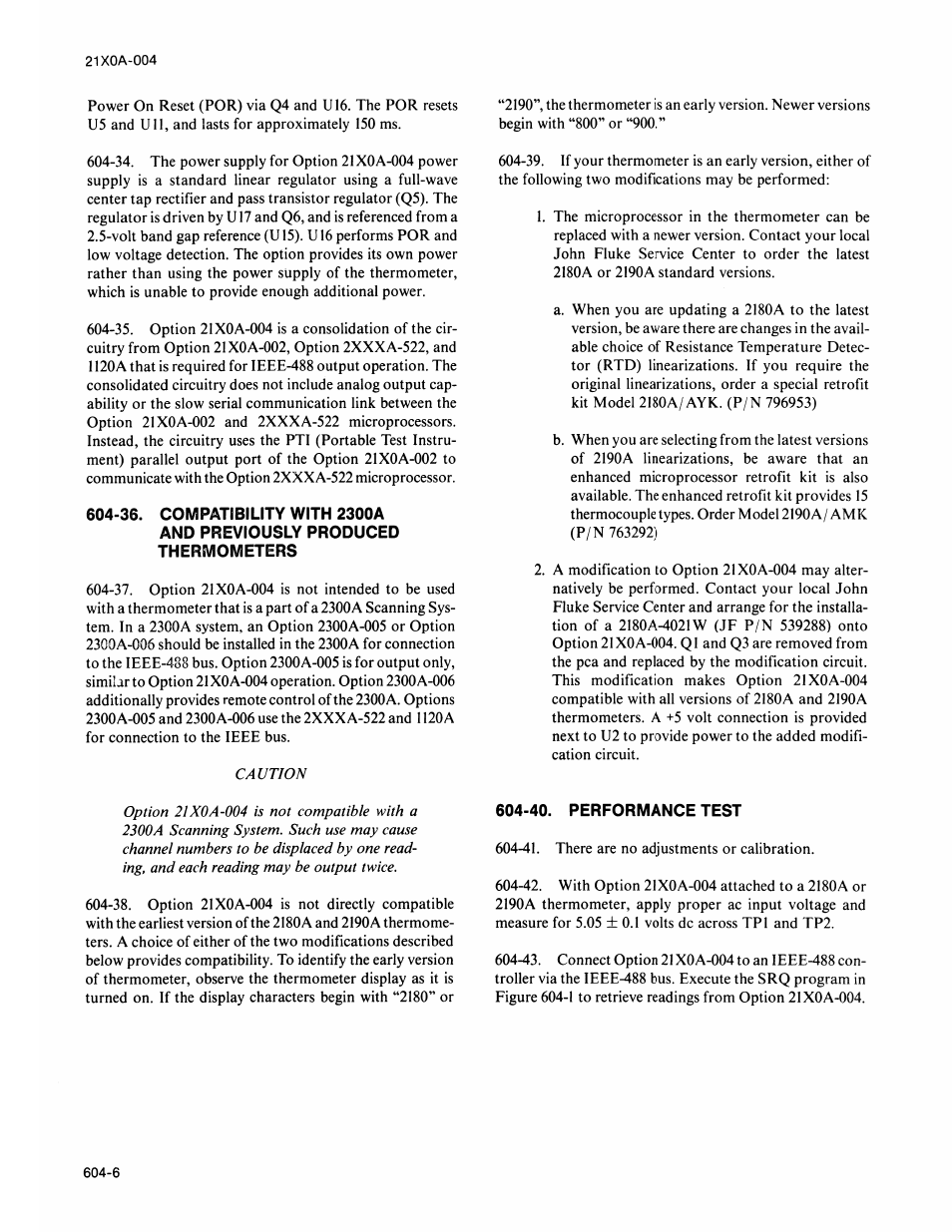 40. performance test, Performance test -3 | Fluke 2180A User Manual | Page 72 / 116